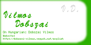 vilmos dobszai business card